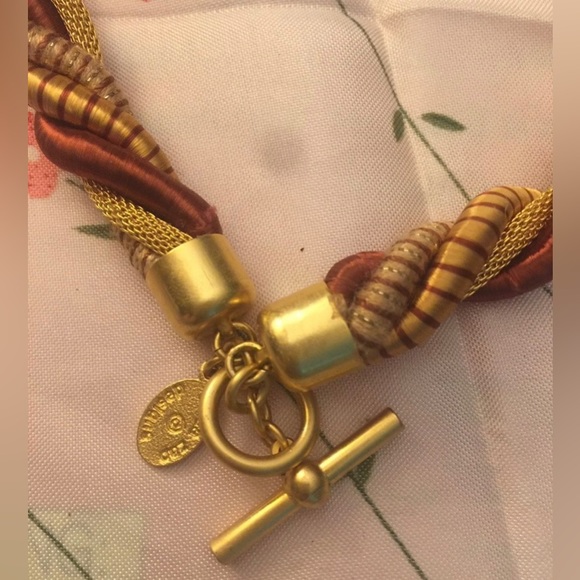 Erica Zap Designs Multicolored, Gold Tone, Toggle Hook, Mesh, Rope Necklace - Picture 4 of 4